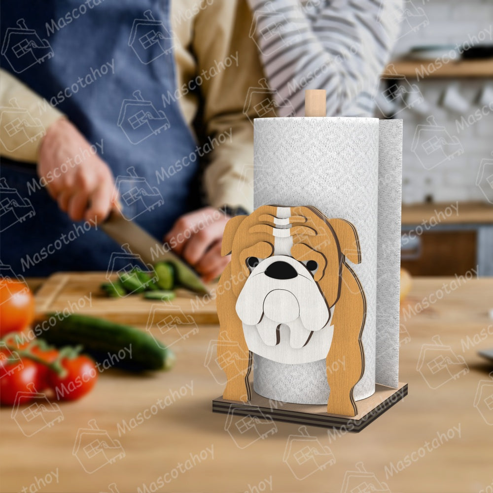 Bulldog Inglés Portarrollos de Papel