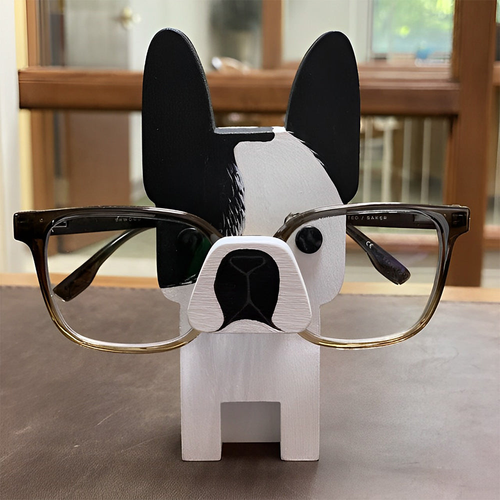 Wooden Cartoon French Bulldog Eyeglass Holder