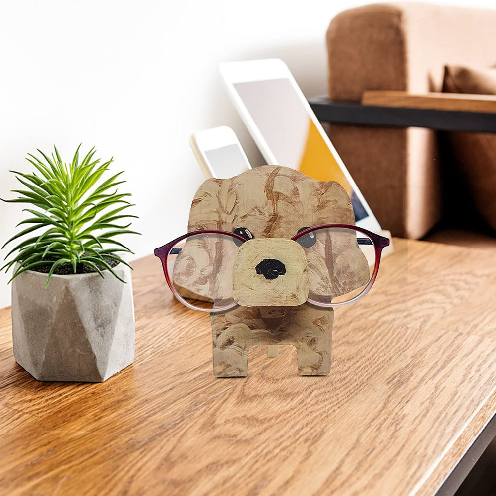 Portagafas Golden Retriever de Dibujos Animados de Madera