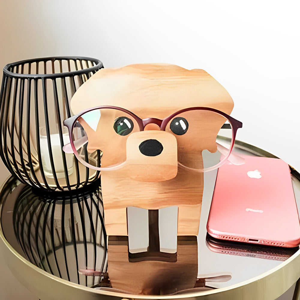 Wooden Cartoon Labrador Eyeglass Holder