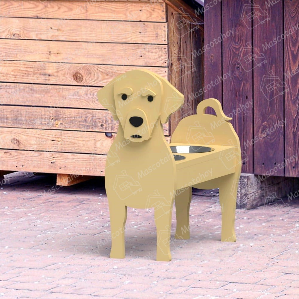Porta Cuencos de Comida Para Mascotas Labrador