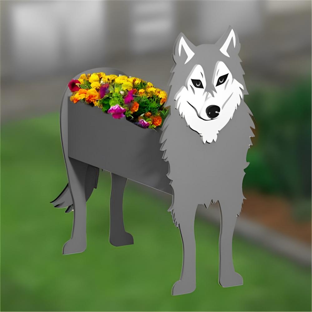 Macetero Lobo Gris