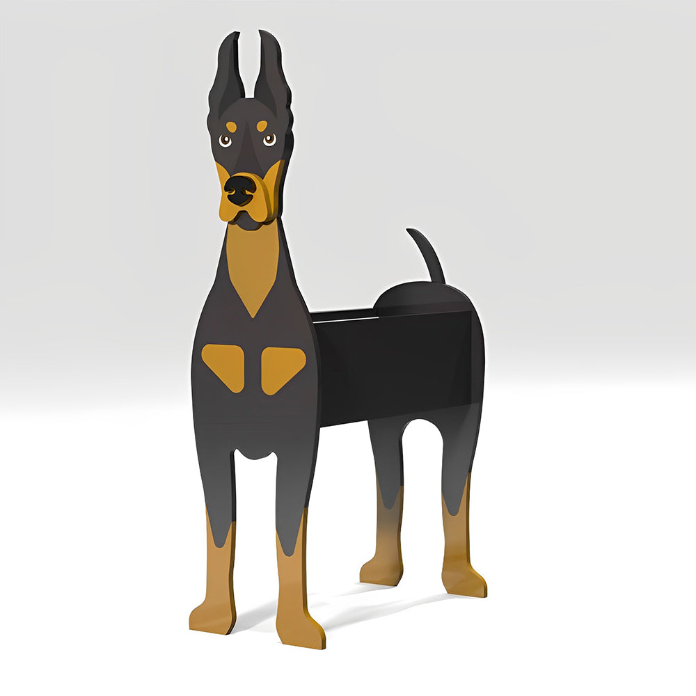 Macetero de doberman